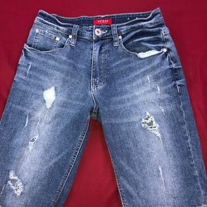 GUESS Knee high Light blue Jeans